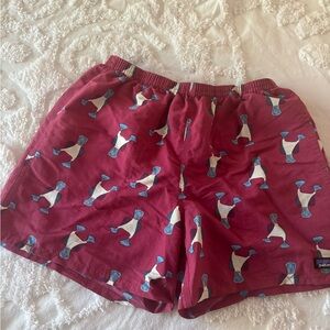 Patagonia Shorts Adult Large Red 5" Inseam Baggies Swim Trunks Lined Hiking Men